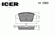 Комплект тормозных колодок ICER 181503