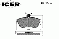 Комплект тормозных колодок ICER 181506