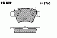 Комплект тормозных колодок ICER 181765