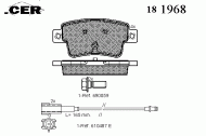 Комплект тормозных колодок ICER 181968