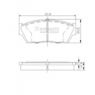 Комплект тормозных колодок NIPPARTS J3604013