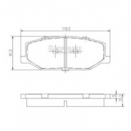 Комплект тормозных колодок NIPPARTS J3608003