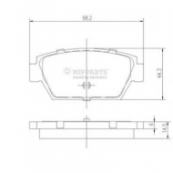 Комплект тормозных колодок NIPPARTS J3615000