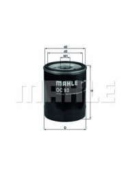 Фильтр MAHLE ORIGINAL OC 93