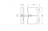 Комплект тормозных колодок BOSCH 0 986 460 966