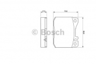 Комплект тормозных колодок BOSCH 0 986 463 412