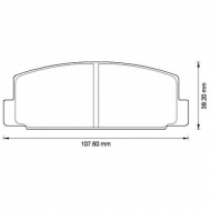 Комплект тормозных колодок BENDIX 572490B