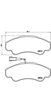 Комплект тормозных колодок BREMBO P 23 092