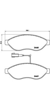 Комплект тормозных колодок BREMBO P 61 092