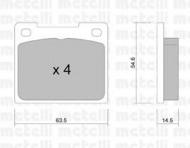 Комплект тормозных колодок METELLI 22-0020-0