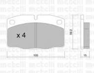 Комплект тормозных колодок METELLI 22-0044-0