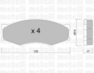 Комплект тормозных колодок METELLI 22-0066-0
