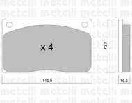 Комплект тормозных колодок METELLI 22-0089-0