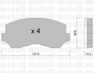 Комплект тормозных колодок METELLI 22-0112-0
