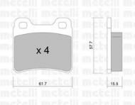 Комплект тормозных колодок METELLI 22-0141-0