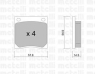 Комплект тормозных колодок METELLI 22-0229-0