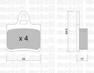 Комплект тормозных колодок METELLI 22-0284-0