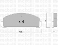 Комплект тормозных колодок METELLI 22-0300-0
