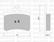 Комплект тормозных колодок METELLI 22-0333-0