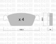 Комплект тормозных колодок METELLI 22-0367-0