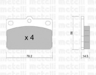 Комплект тормозных колодок METELLI 22-0440-0