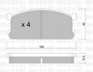 Комплект тормозных колодок METELLI 22-0480-0