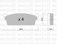 Комплект тормозных колодок METELLI 22-0493-0