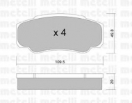Комплект тормозных колодок METELLI 22-0532-0