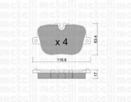 Комплект тормозных колодок METELLI 22-0837-0