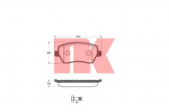 Комплект тормозных колодок NK 222258