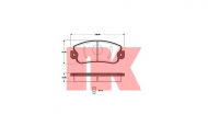 Комплект тормозных колодок NK 222314
