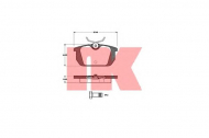 Комплект тормозных колодок NK 222324