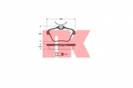 Комплект тормозных колодок NK 222351