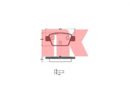 Комплект тормозных колодок NK 222366