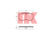 Комплект тормозных колодок NK 222368