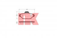 Комплект тормозных колодок NK 222374