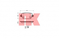 Комплект тормозных колодок NK 222567