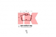 Комплект тормозных колодок NK 222631