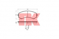 Комплект тормозных колодок NK 223026