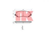 Комплект тормозных колодок NK 223028