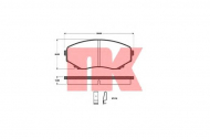 Комплект тормозных колодок NK 223238