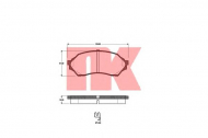 Комплект тормозных колодок NK 223239