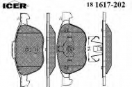 Комплект тормозных колодок ICER 181617-202