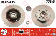 Тормозной диск TRW DF4274BS