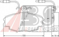 Комплект тормозных колодок A.B.S. 36770 OE