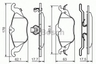 Комплект тормозных колодок BOSCH 0 986 424 456