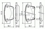 Комплект тормозных колодок BOSCH 0 986 424 798