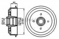 Тормозный барабан BOSCH 0 986 477 015
