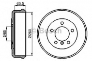 Тормозный барабан BOSCH 0 986 477 038