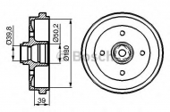 Тормозный барабан BOSCH 0 986 477 111